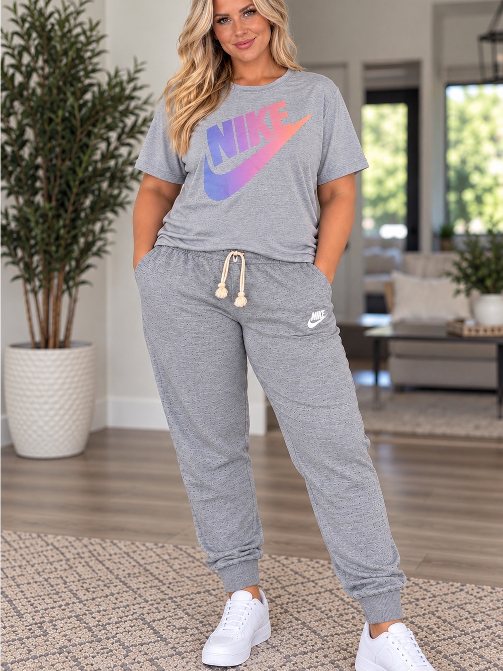 Nike women’s XL Gray Heather Jogger outfit
